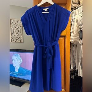 Short Sleeve Blue Dress